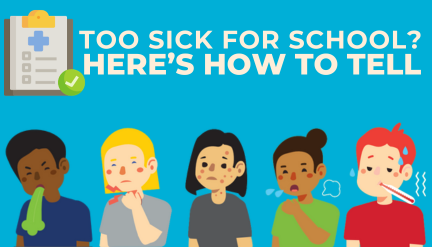  Diverse kids with different sign of being ill.
